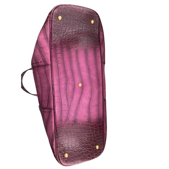 NWT Limited YSL Saint Laurant Crocodile Suede Oversized Large Muse Bag Purple - Picture 5 of 12